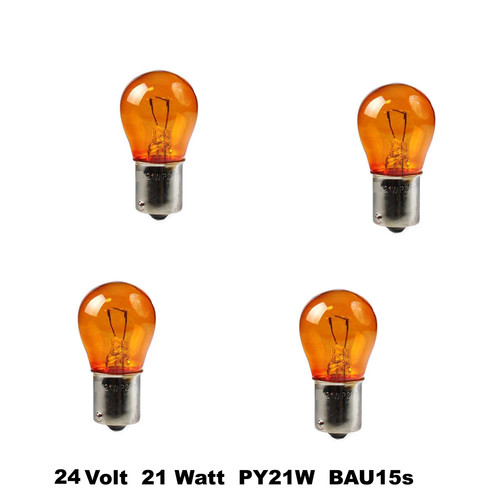 Stück 24v 21w py21w bau15s - 4,